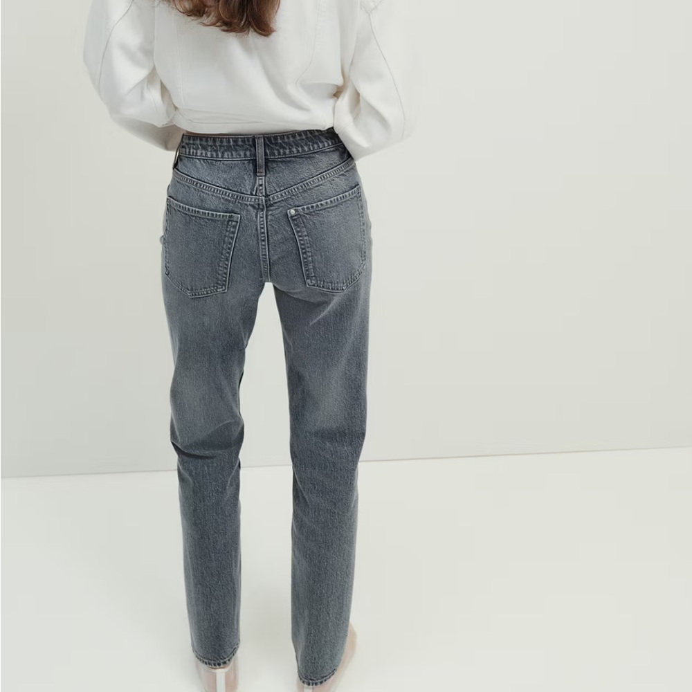 H&M Slim Regular Waist Gray Women's Jeans Ankle Length - Picture 2 of 6